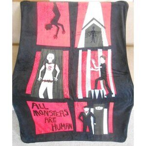 New Plush American Horror Story Gift Throw Blanket All Monsters Are HUMAN Series